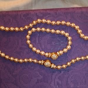 Vintage Nolan Pearl Necklace & Bracelet